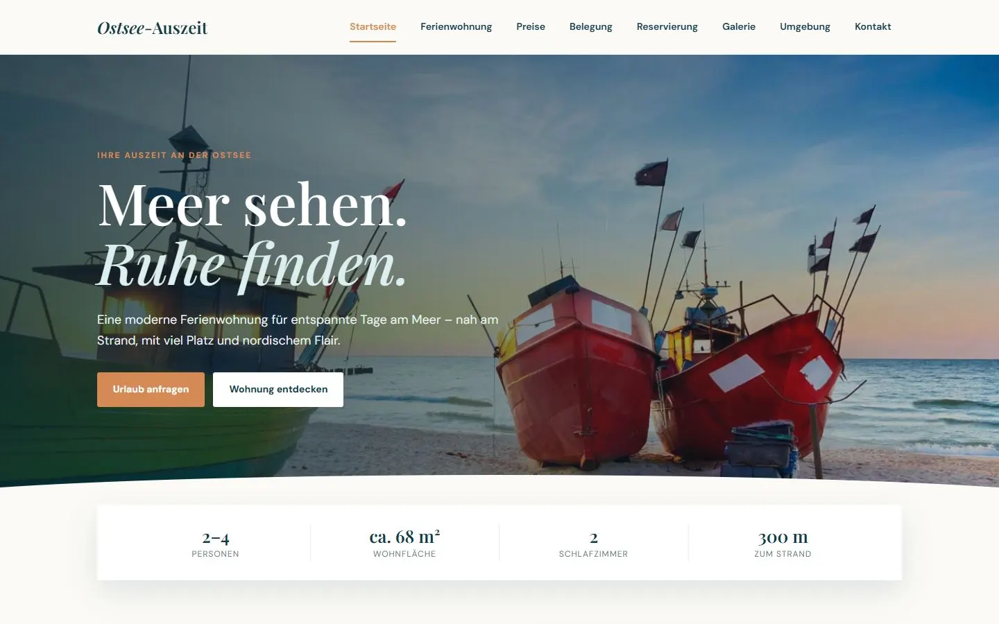 Demo L: Ferienwohnung an der Ostsee