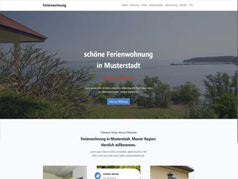 WordPress Website für Ferienwohnung und Ferienhaus