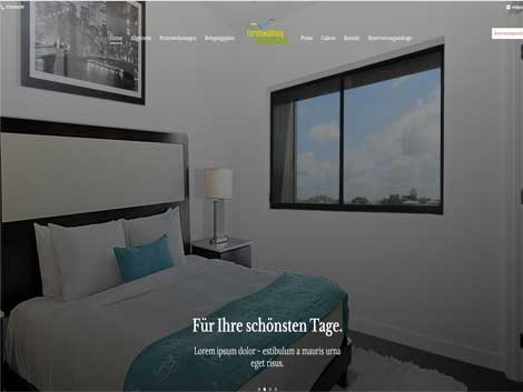 Homepage Vorlage Ferienhaus wordpress